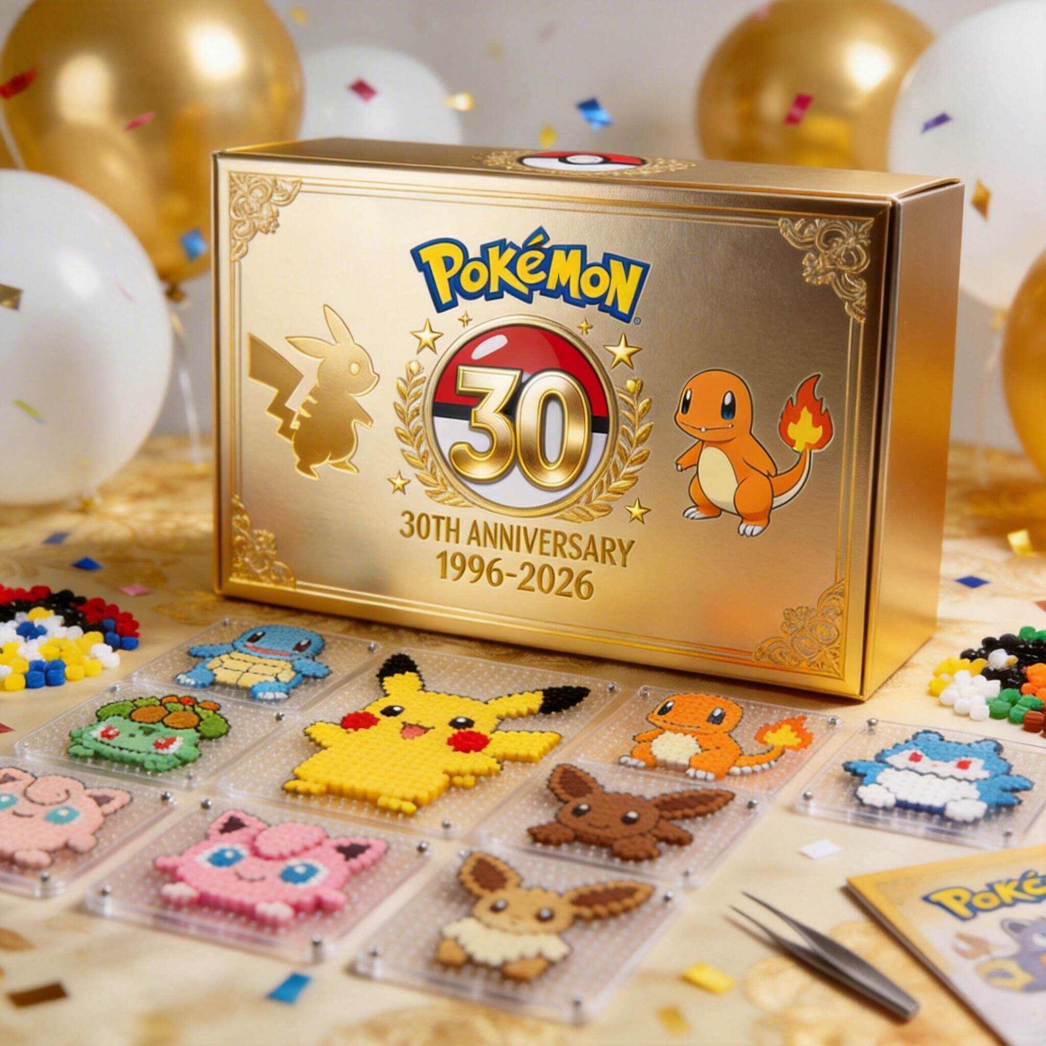 ✨30th Anniversary Perler Bead Kit, DIY Pixel Art Craft Set