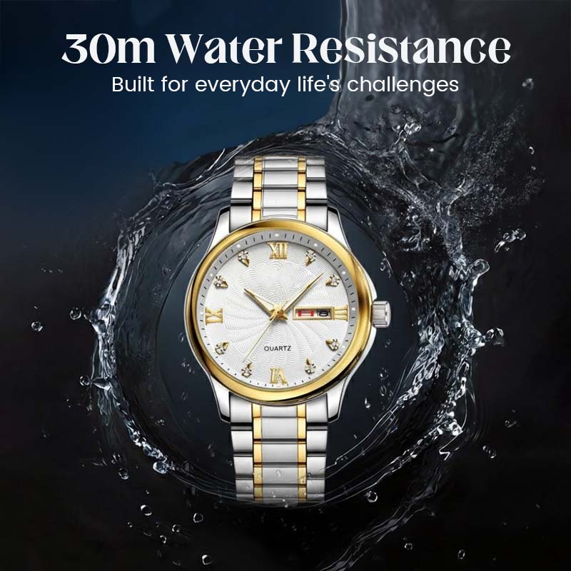 🔥Men's Two-Tone Waterproof Luminous Watch