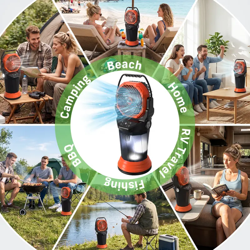 TaskStar Portable Camping Misting Fan Rechargeable 2L