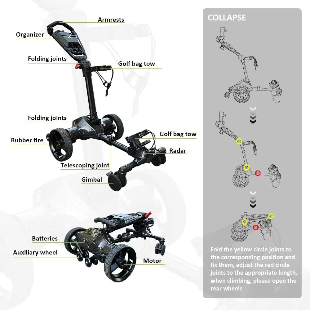 ⏰Clearance sale⛳Electric Auto Follow Golf Cart