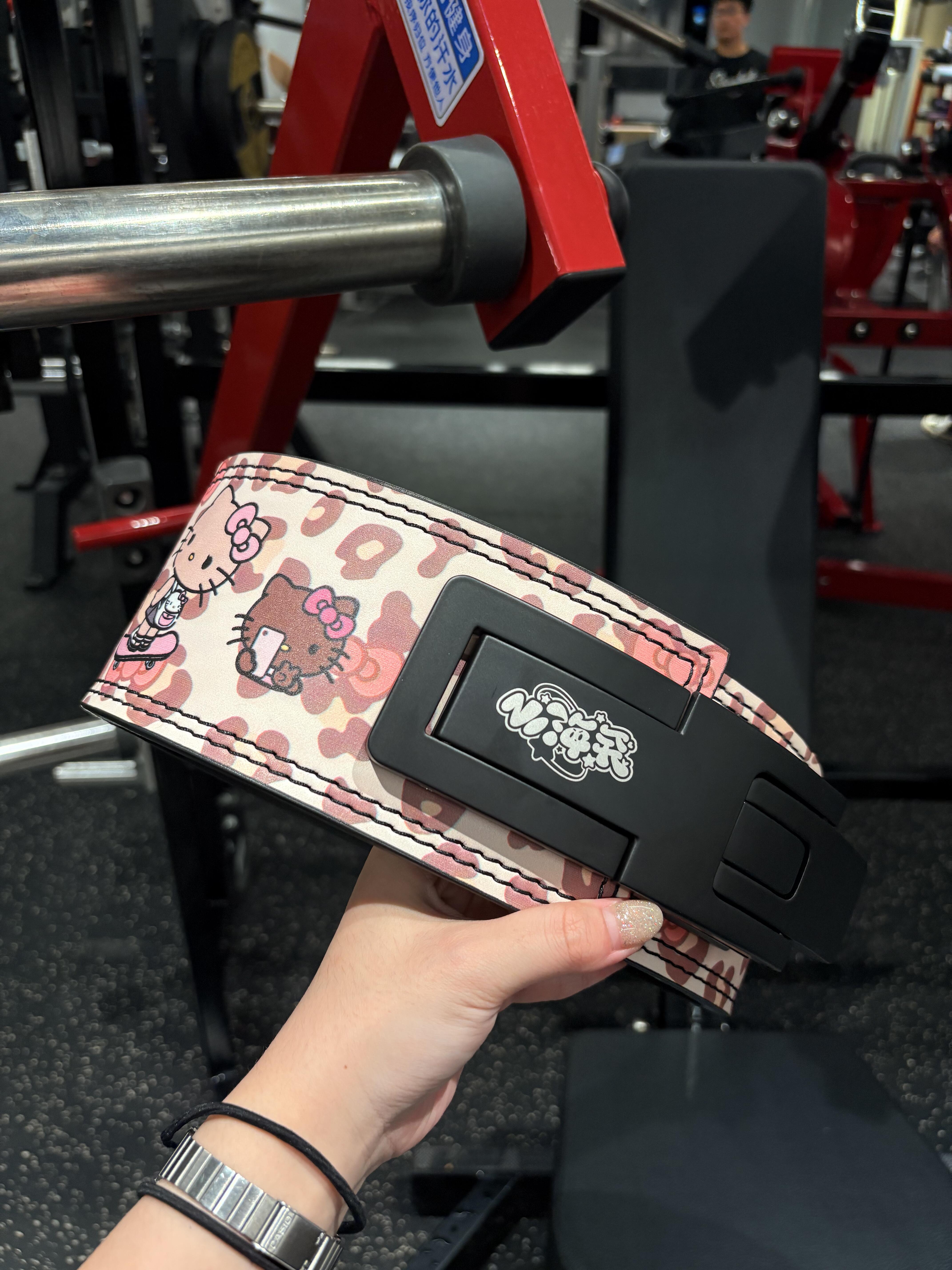 Hello Kitty Weight Lifting Belt Leather Gym Belts Back Support