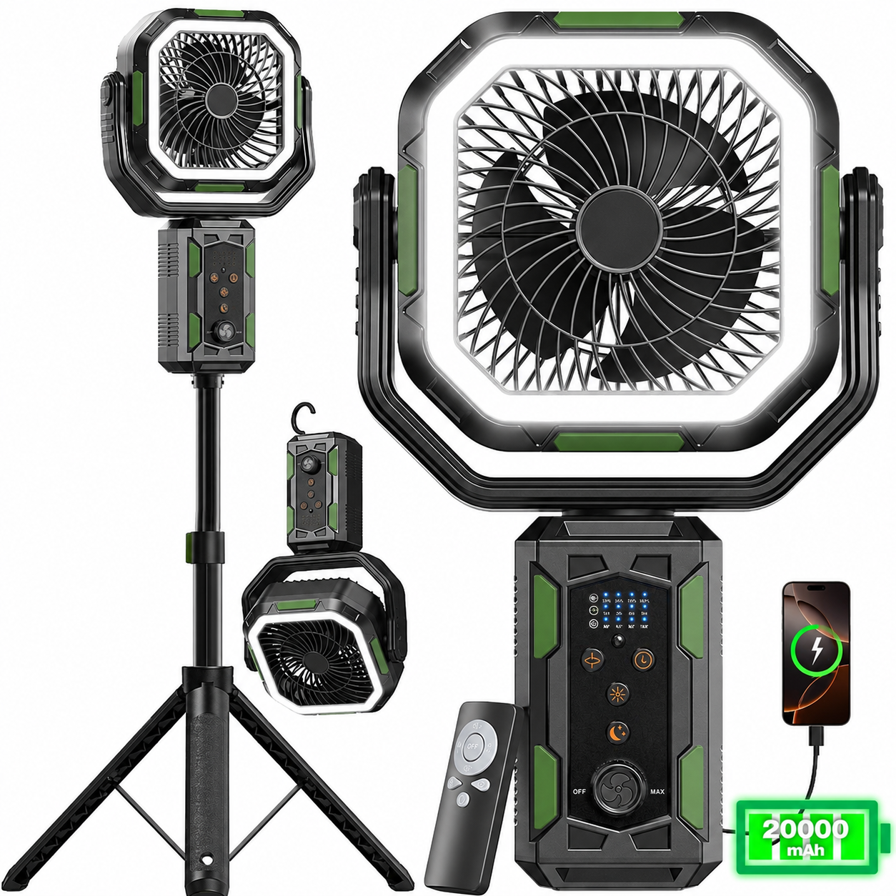 🔥Flash sale-Save Up To 80%🔥 Camping Fan with Detachable Tripod