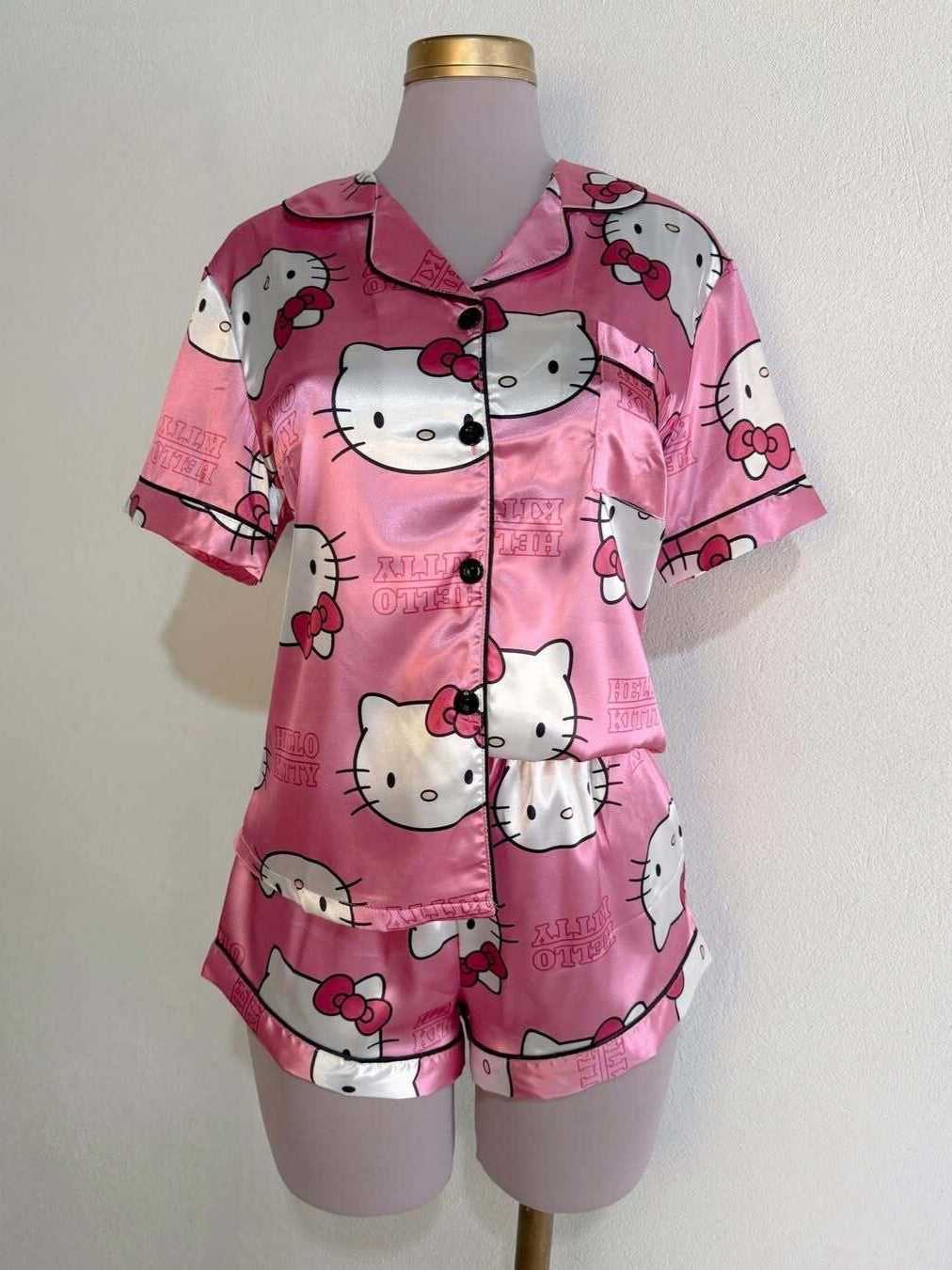 Sanrio Womens Silk Satin Pajama Sets（S-XXXL）