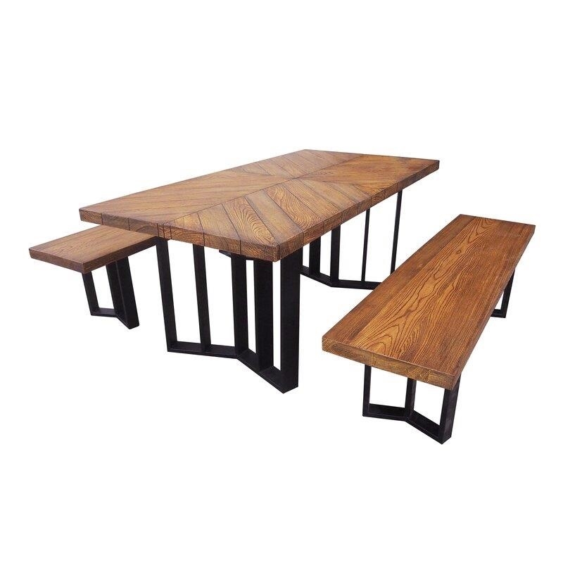 Bohon Rectangular 70'' Long Picnic Table