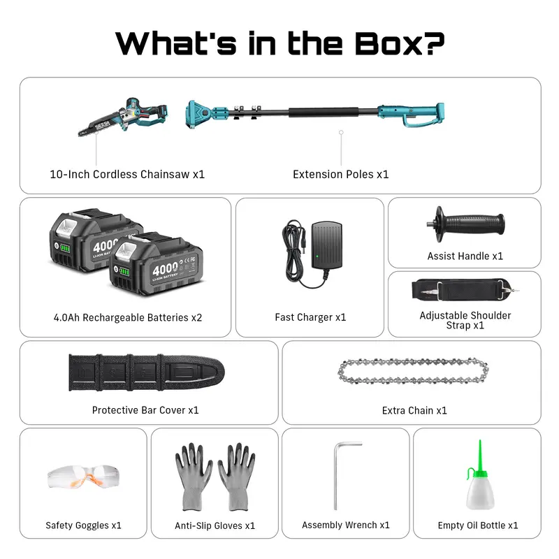 🔥Last Chance Sale🔥2-in-1 Cordless Pole Saw 6/8/10 Inch