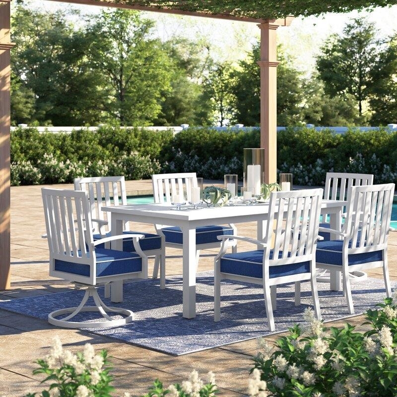 Higden Rectangular 6 - Person 70.1'' Long Dining Set with Cushions