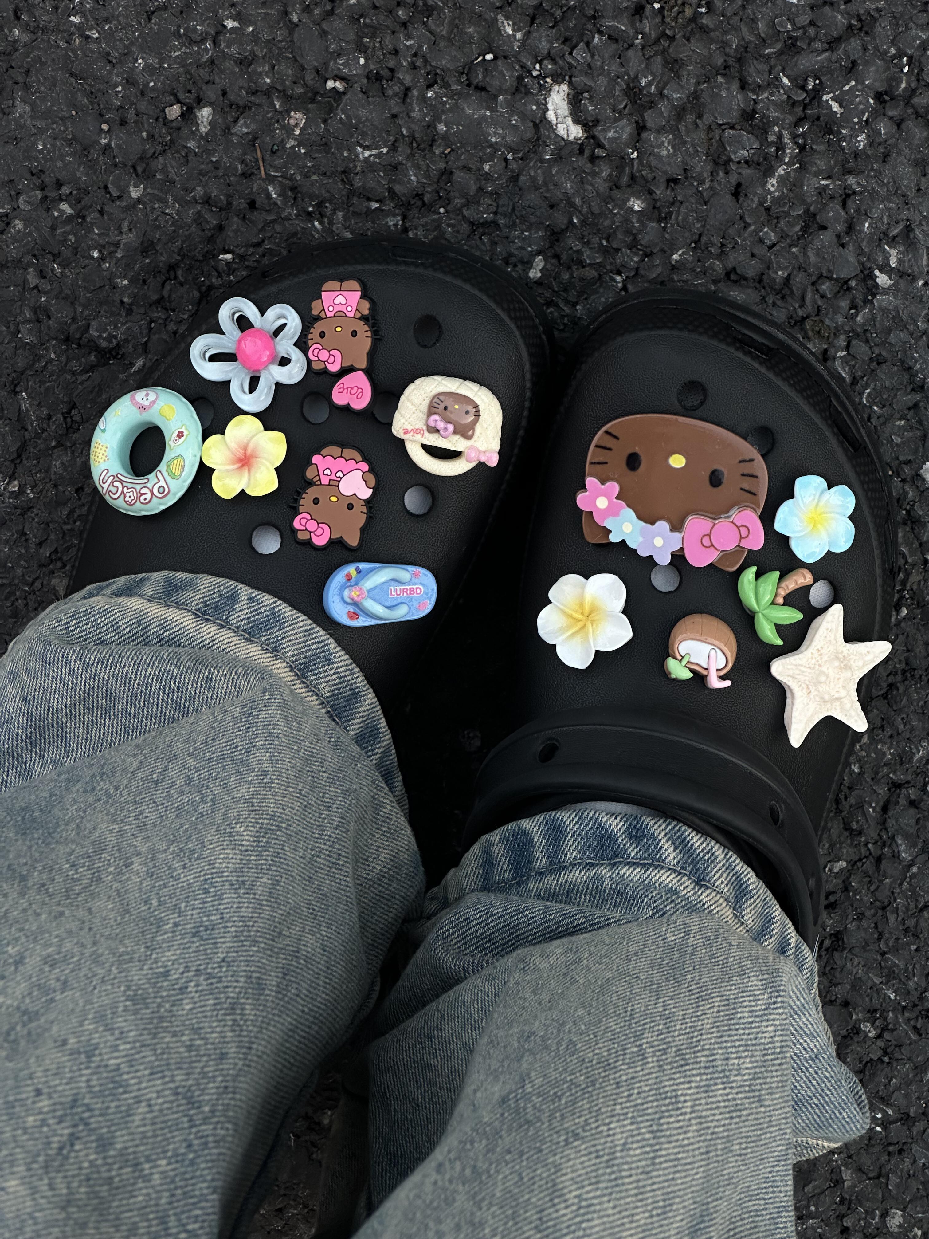 Tan Hellokitty Charms Pack Pins Shoe Decoration Croc Accessories