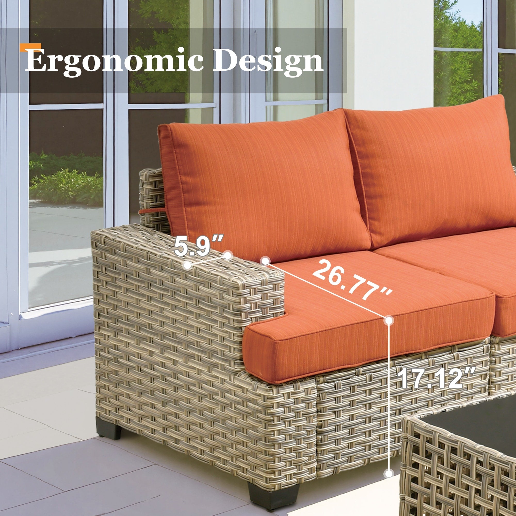 XIZZI 9-piece Outdoor Wicker Patio Furniture Set with Swivel Chairs