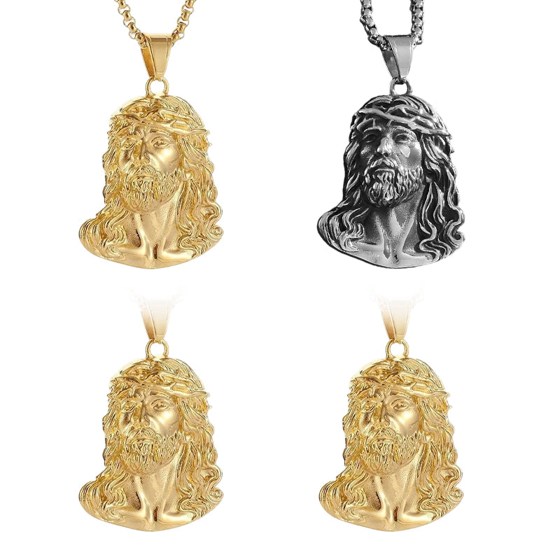 ⏳Limited-time 35% off⏰Jesus Head Pendant Necklace✝️📿