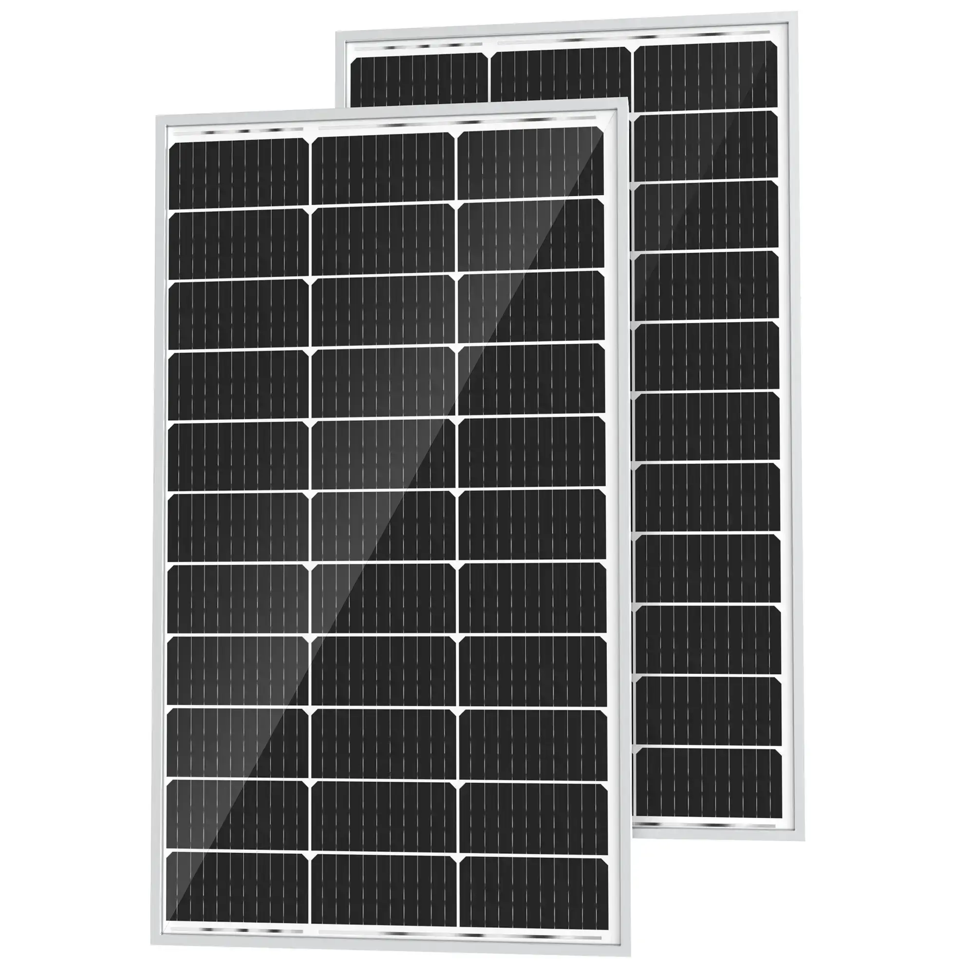 200W Total 12V Monocrystalline Solar Panel Set | 2PCS 100W Panels for Off-Grid RV, Home, Marine & Camping