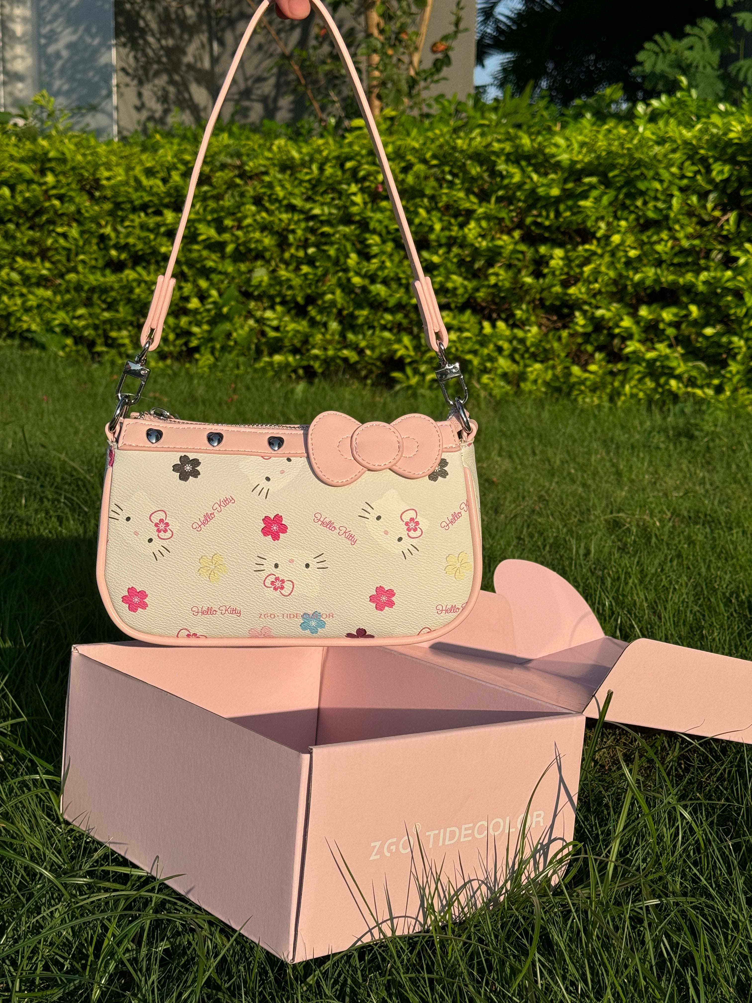 Hellokitty Hobo Bag Small Clutch Totes Handbag Top Handle Purse（gift box packaging）