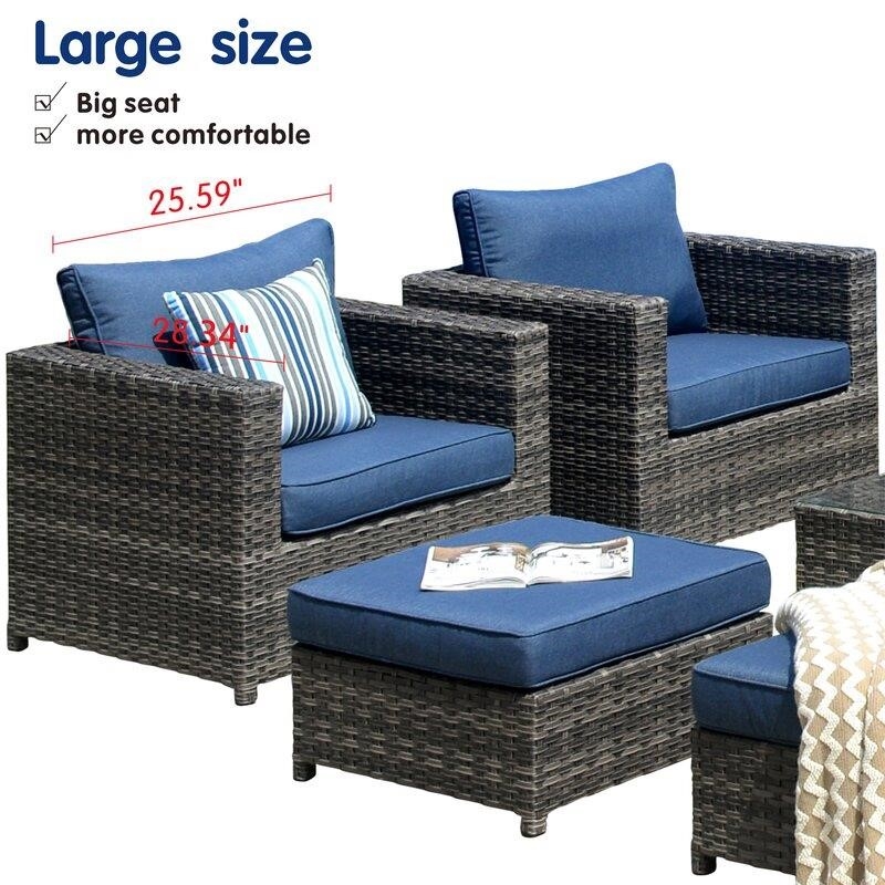 Parachute Wicker/Rattan 360 - Person Seating Group with Cushions