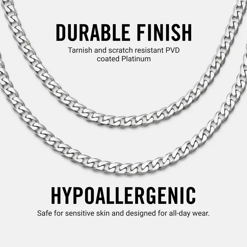 🔥Last Chance Sale🔥 5mm Curb Chain Titanium 20