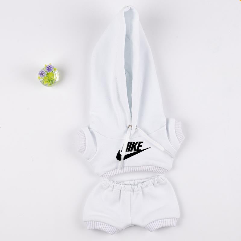 Pink Nike Hoodie 17cm Labubu Clothes Set(NO DOLL)  Accessories Suit Cute Clothes for Labubu Dress up Unique Style