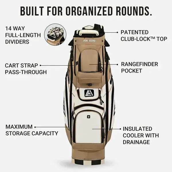 Golf Cart Bag with 14 Dividers