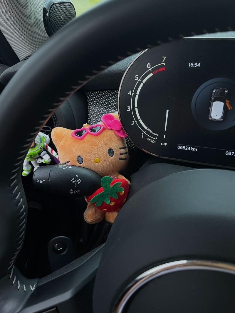 Tan Hellokitty Plush for Windshield Wiper Gear Lever Wiper Shift Grip Car Accessories