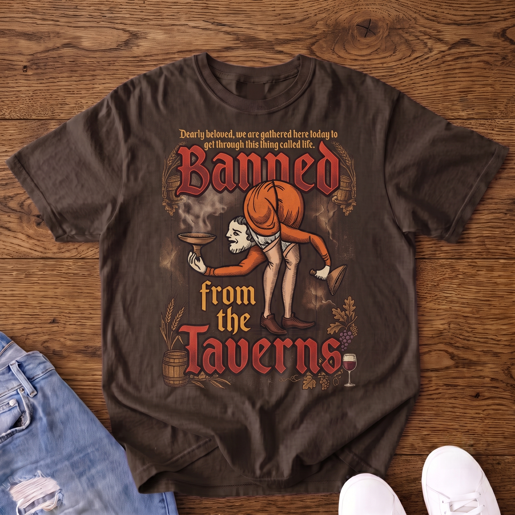 Banned from the Taverns Graphic Vintage T-shirt