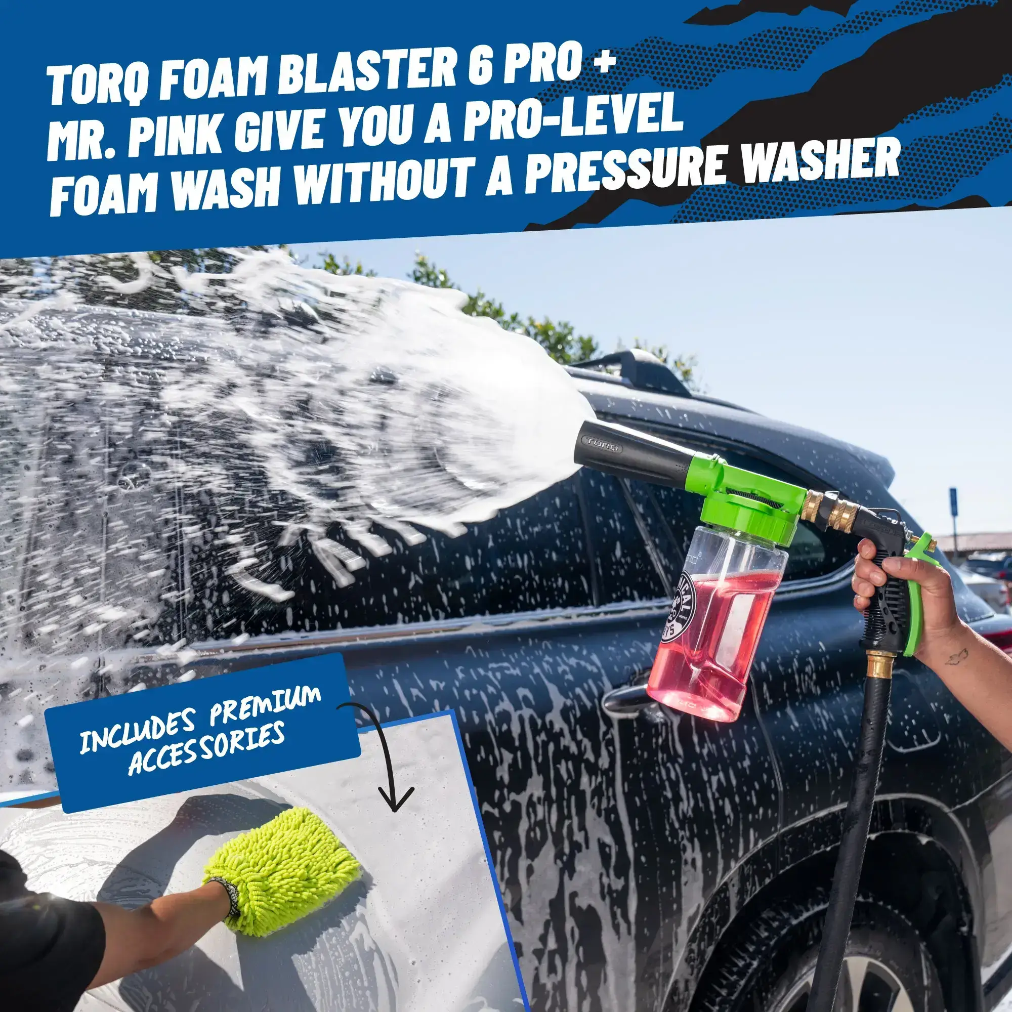16-Piece Car Wash and Interior Cleaning Kit – Includes Camouflage Bucket, Torq Foam Cleaner, Premium Car Wash Soap, Microfiber Cloths, and Car Wash Accessories
