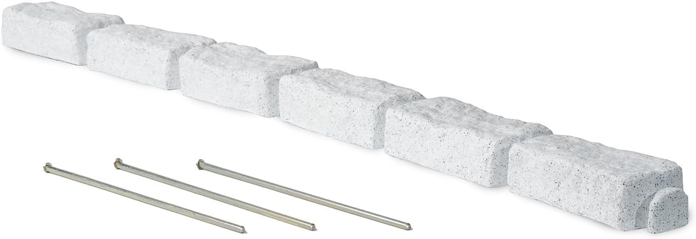 Landscape Edging | Garden Edging Border | Faux Stone Bricks for Lawn edging, Flower beds, Pathways & Yard Edging