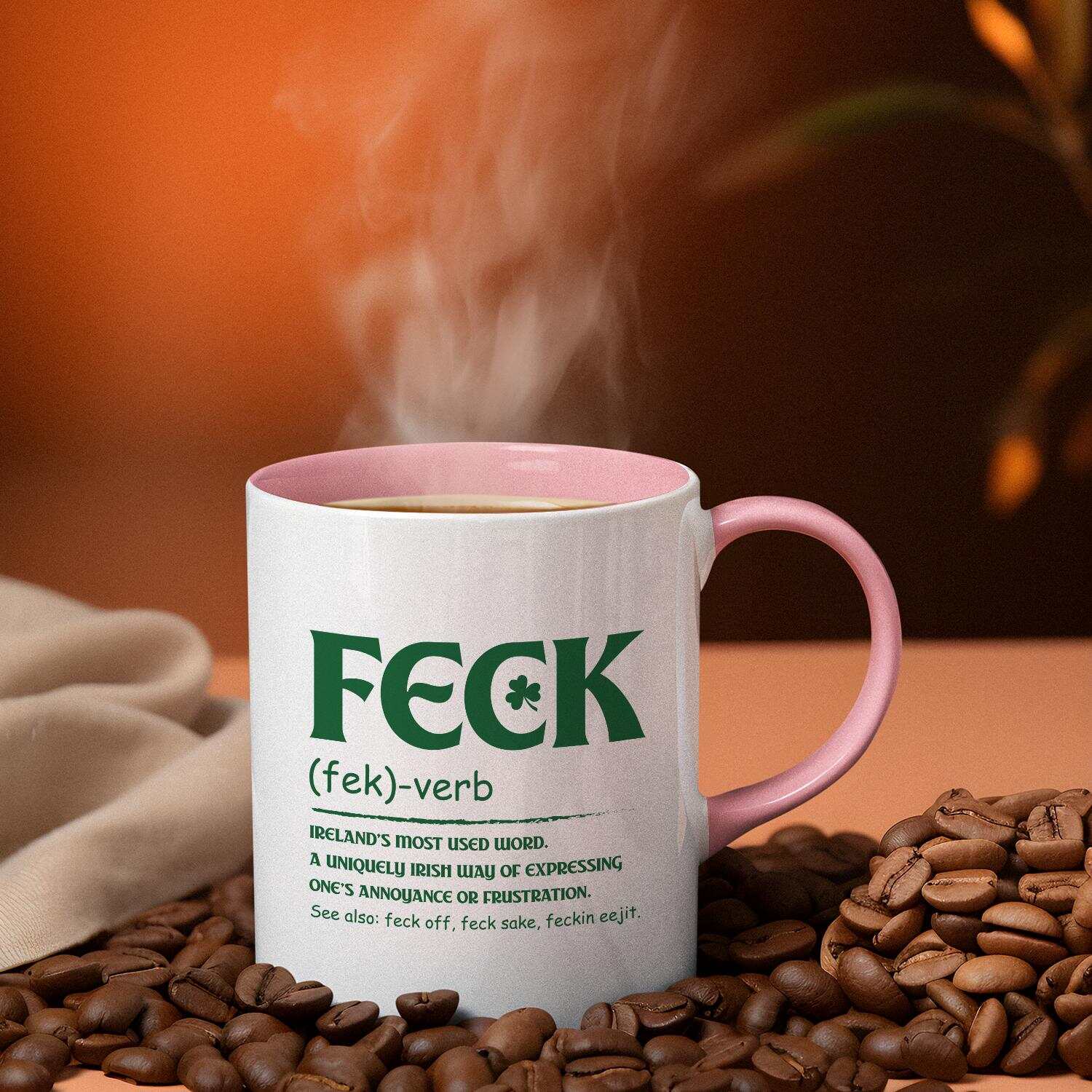 Funny Irish 'Feck' Coffee Mug - St. Patrick's Day Gift