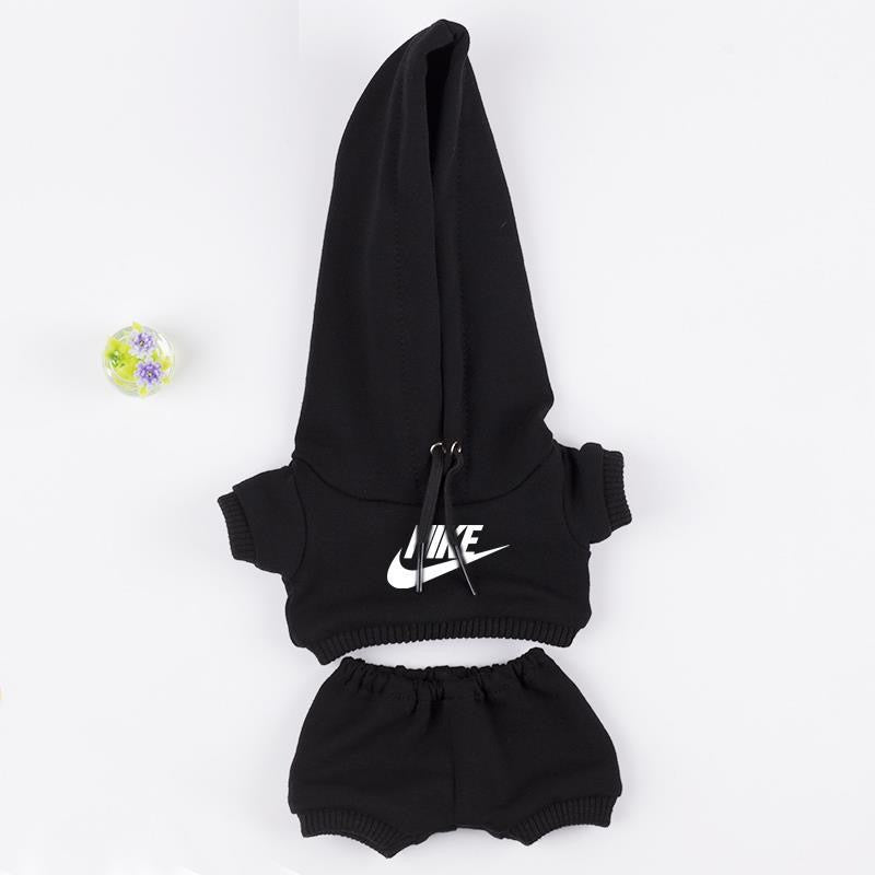 Pink Nike Hoodie 17cm Labubu Clothes Set(NO DOLL)  Accessories Suit Cute Clothes for Labubu Dress up Unique Style