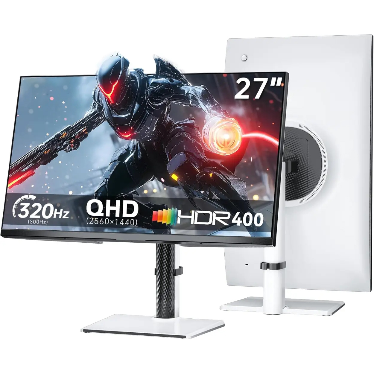 🔥 Special Offer! 27″ White QHD Gaming Monitor | Up to 320Hz Refresh Rate 🎮