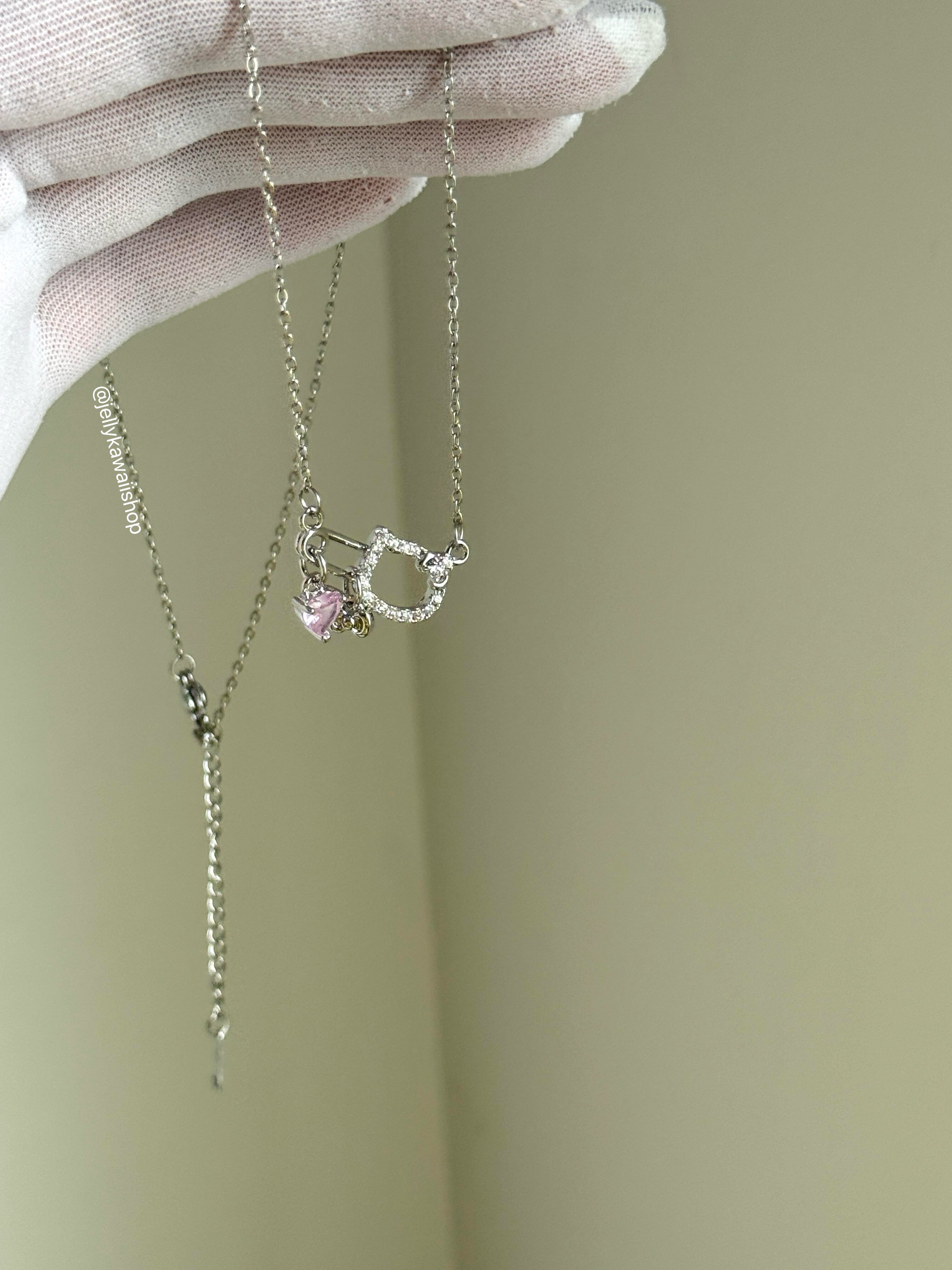 Hello Kitty Pink Rhinestones Choker Necklace