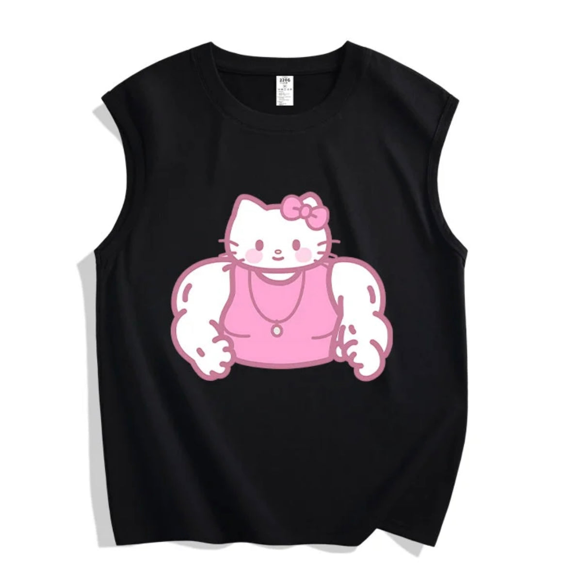 Hellokitty Sleeveless Tank Tops Casual Loose Fit T Shirts