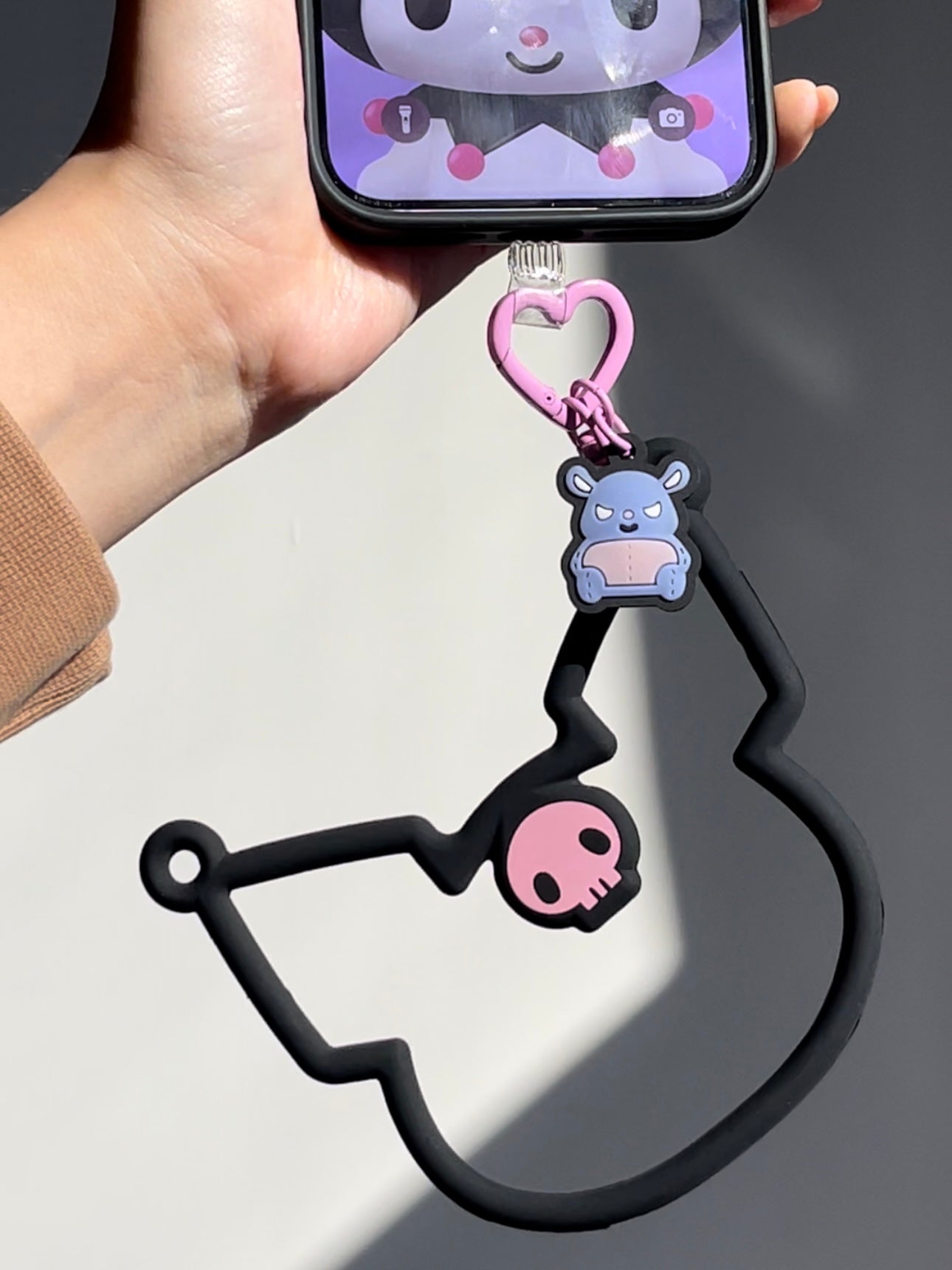 Sanrio Multi-ring Slicone Bracelet Phone Charm Wrist Strap