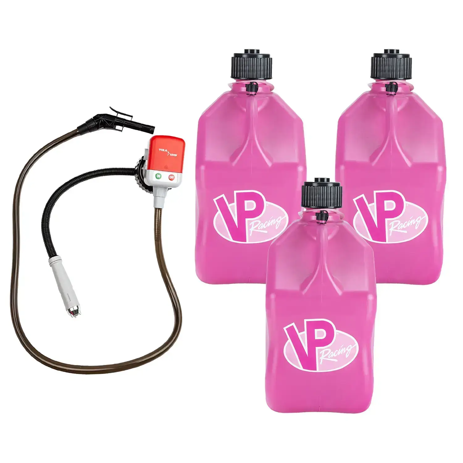 3 Pack Utility Fuel Jug With Fluid Transfer Pump Battery Powered Liquid Pump Outdoor Motorsport Portable Transfer Equipment