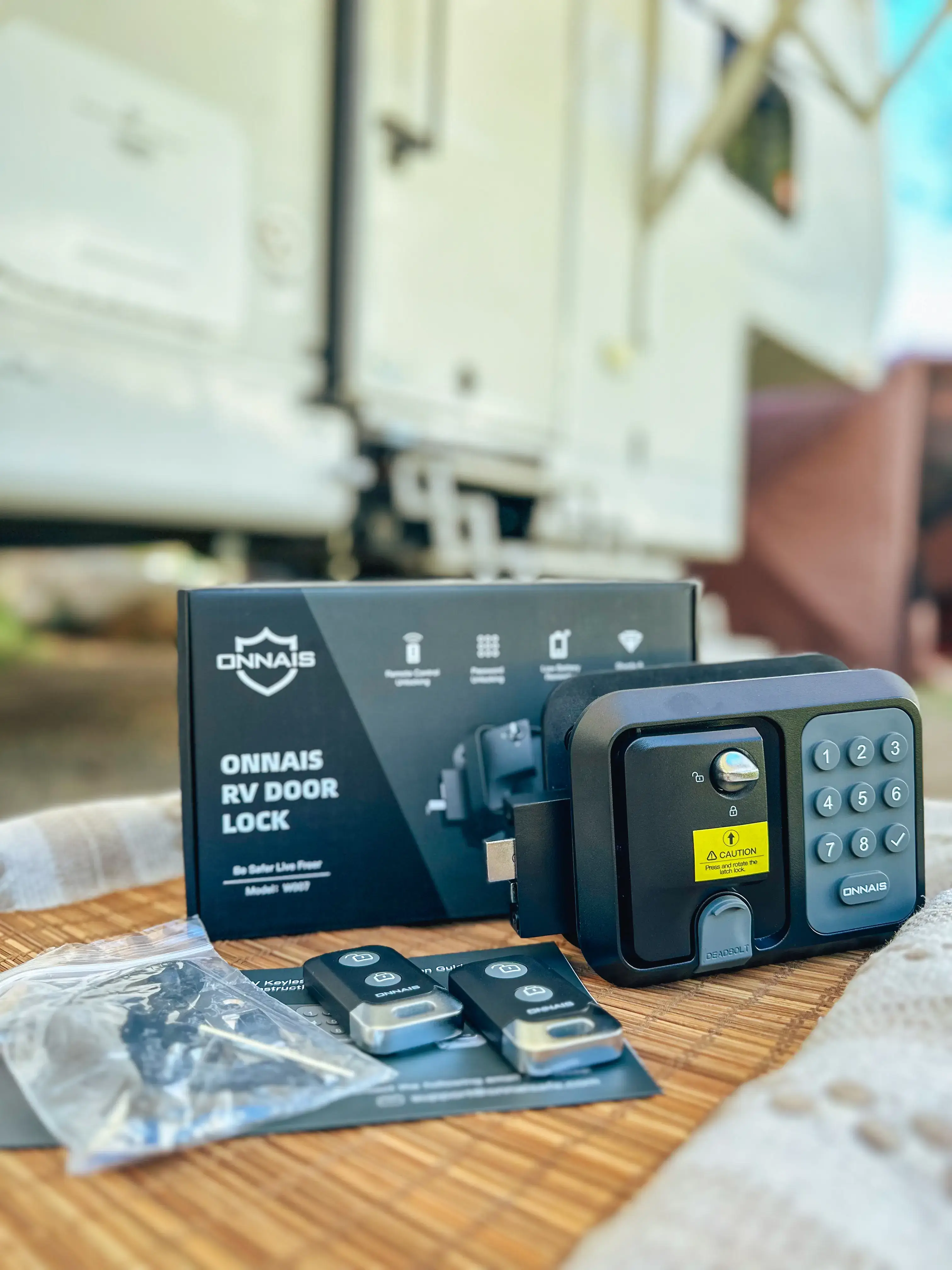 RV Keyless Entry Door Lock - 3-in-1 with Full Metal Security