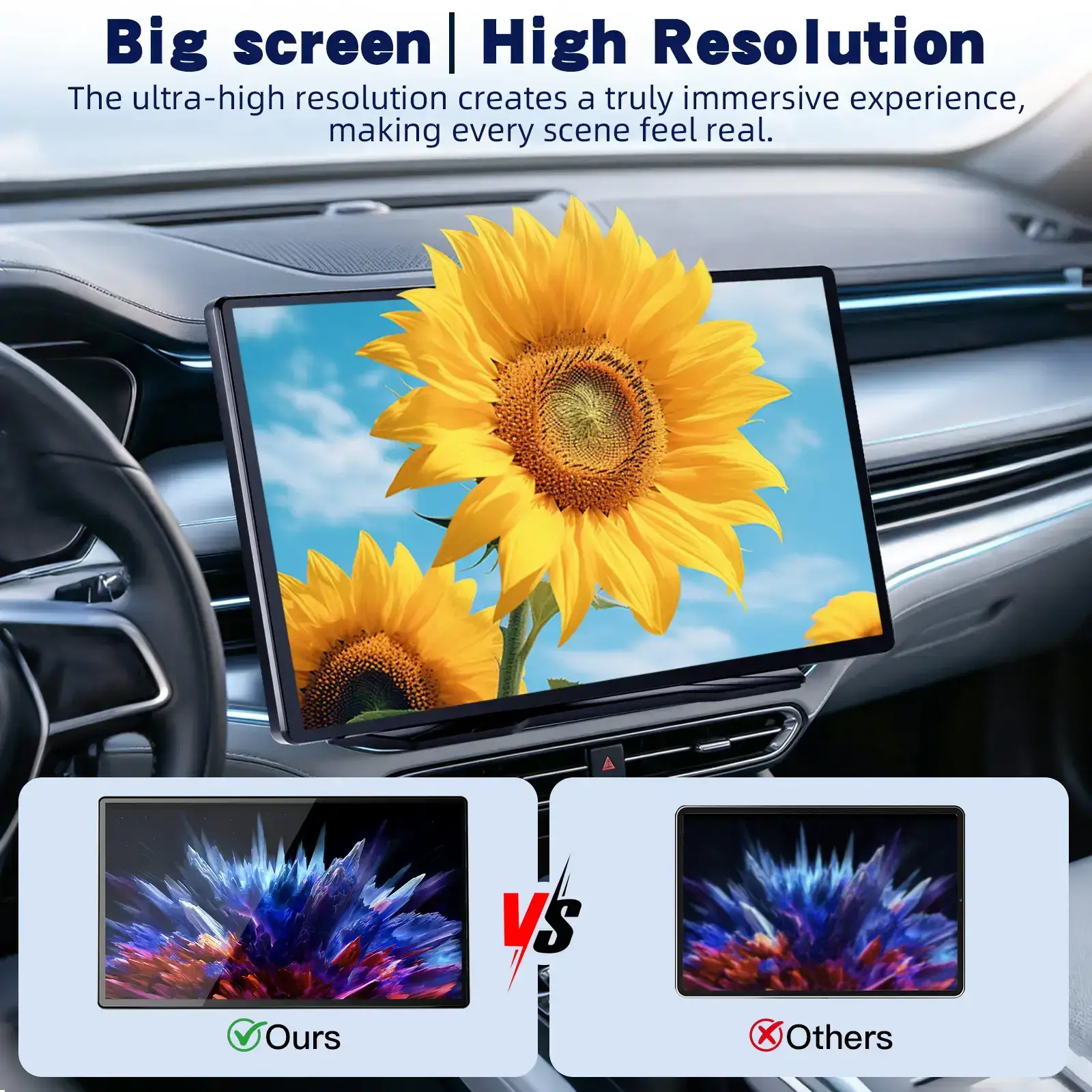 2026 Upgraded 9 Inch IPS Touchscreen Wireless CarPlay Screen, Supports Android Auto, Mirror Link, TikTok YouTube, Backup Camera, Navigation & Voice Assistant