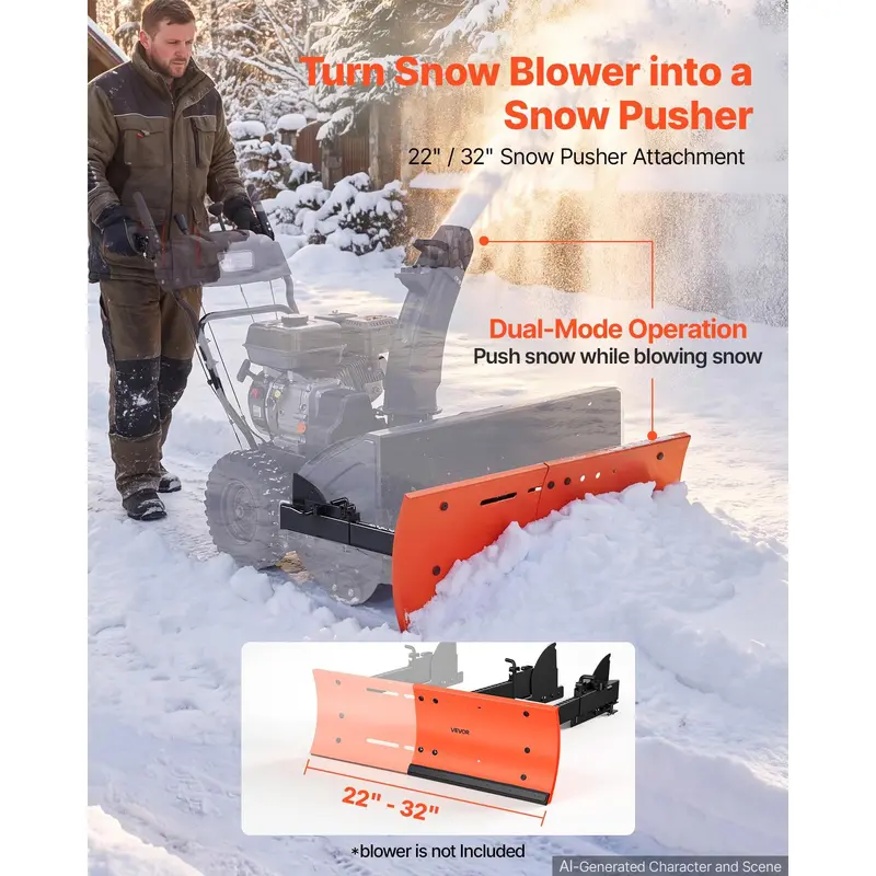 Snow Plow Kit 22-32 in Adjustable Universal Blade