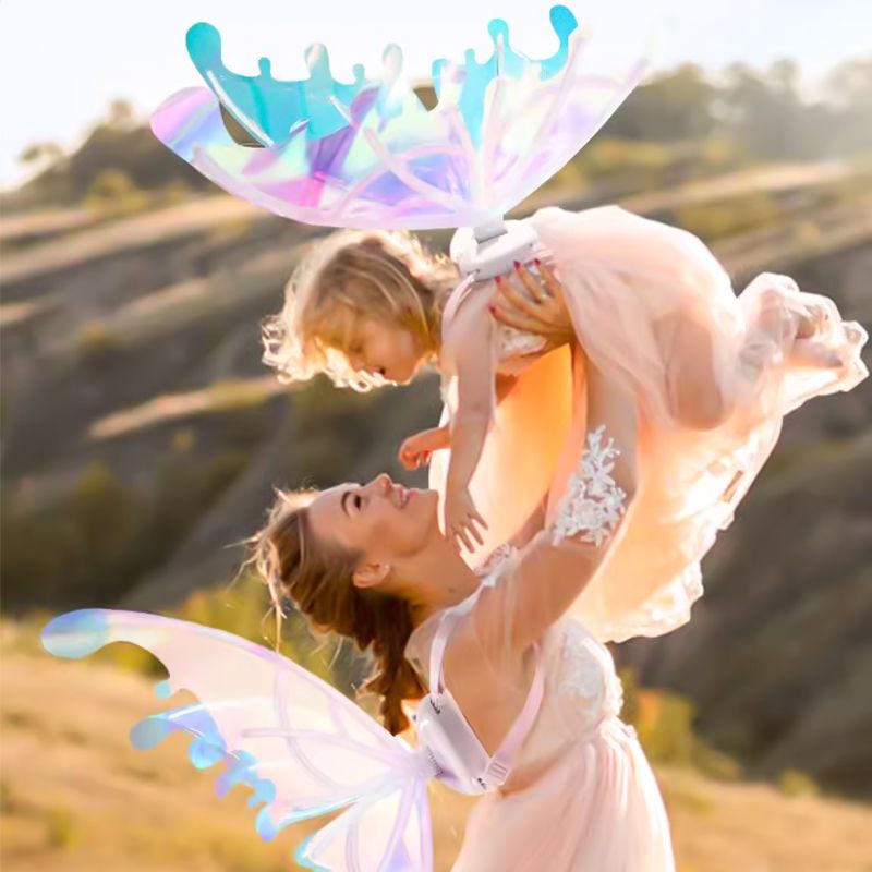 🎄2025 Christmas Hot Sale🎁Rechargeable Electric Fairy Wings with LED Lights and Music🧚‍♀️