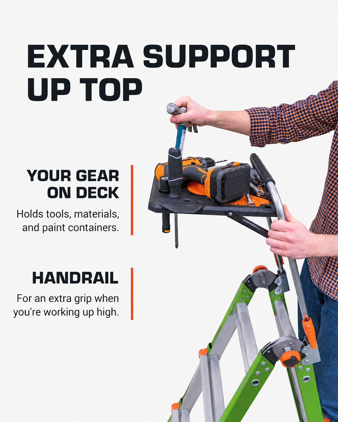 🔥 All-Terrain Multi-Position Fiberglass Ladder – Heavy-Duty, Stable & Easy to Move