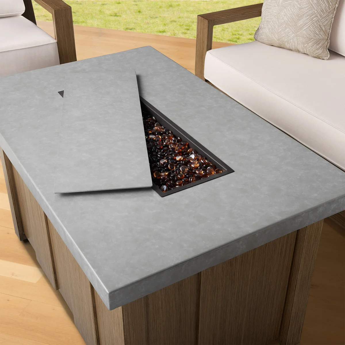 Agio Valmar 5-piece Outdoor Patio Fire Seating Set