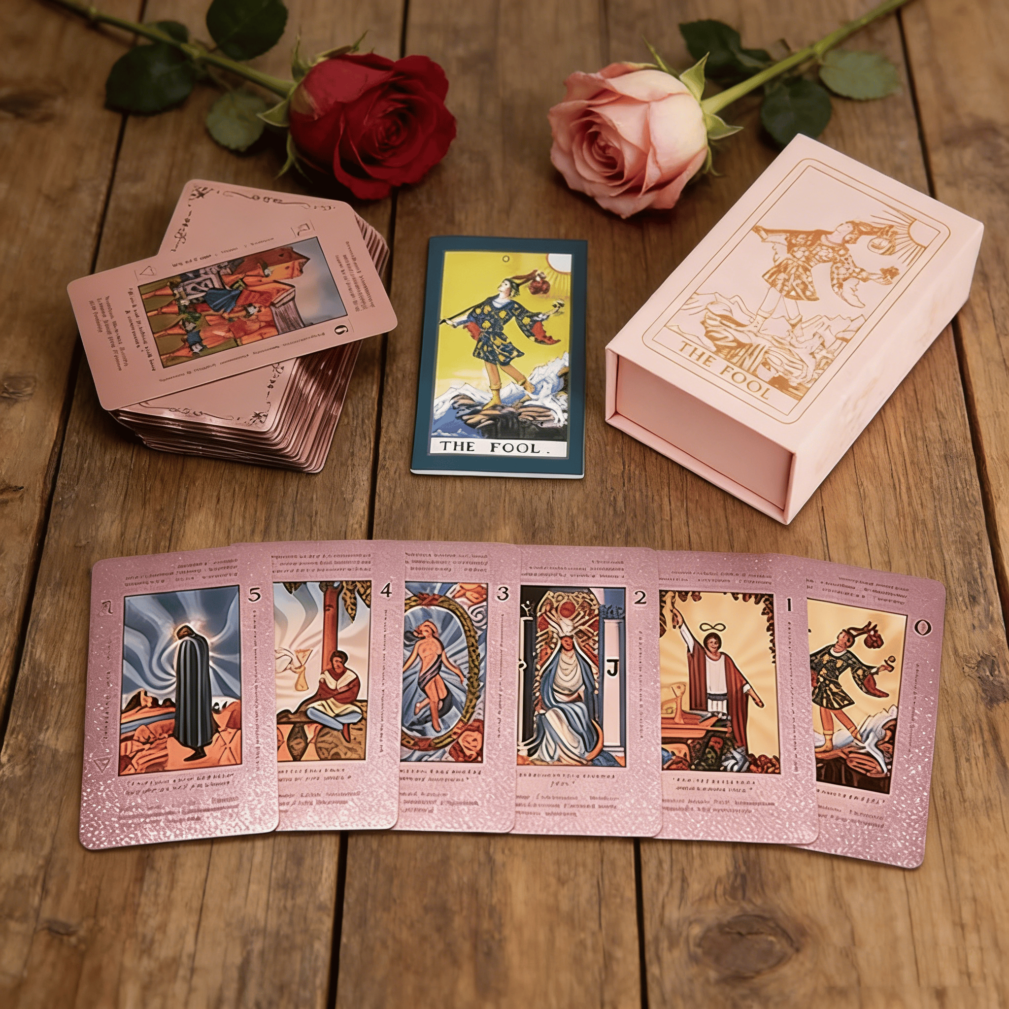 💵💵Rose Gold Tarot Cards with Guide Book