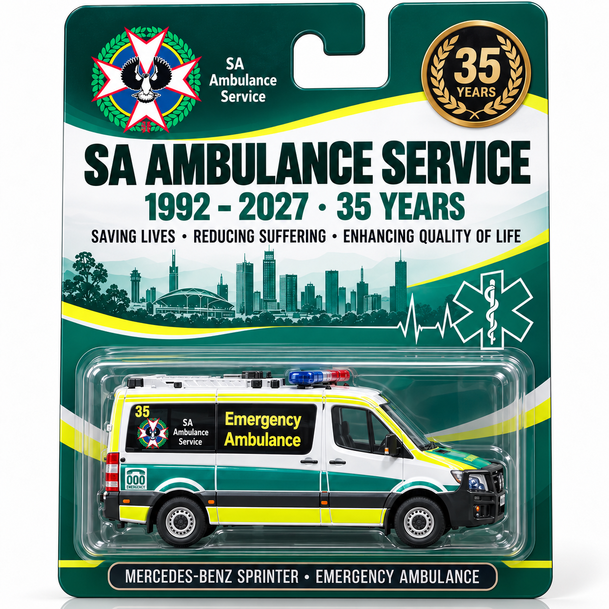SA Ambulance Service 35th Anniversary Emergency Ambulance Car
