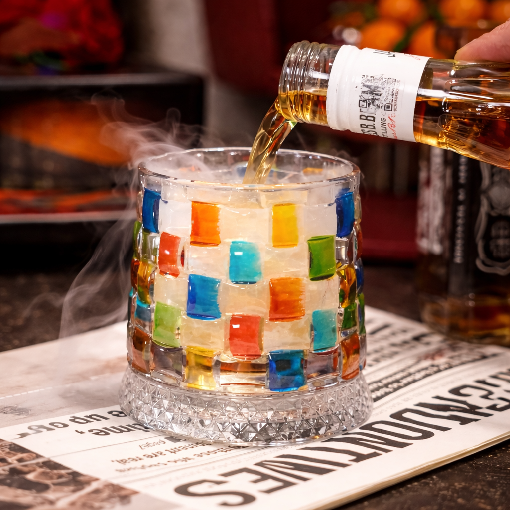 🌈🌈🌈MosaicSpin Rotating Drink Glasses