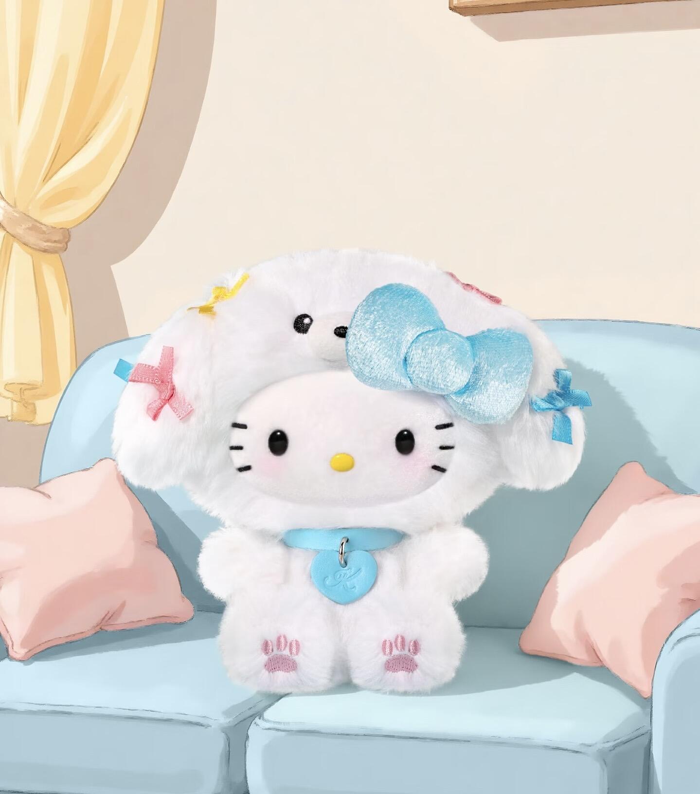 Hello Kitty Puppy Party Series Plush Keychain Blind Box