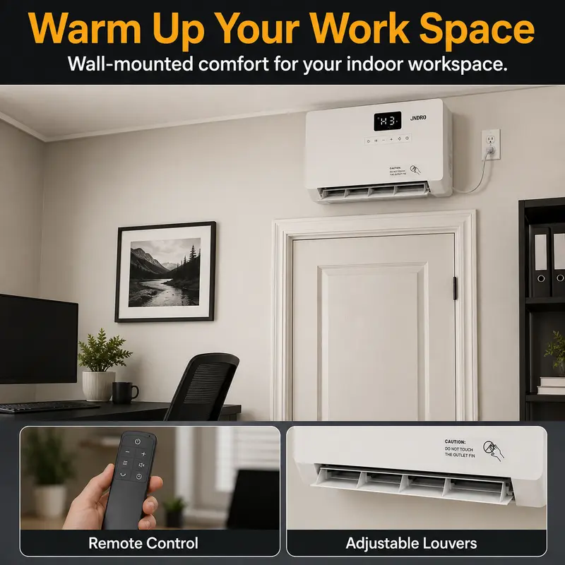 Smart Wall Heater 1500W Fast Heating Electric Space Heater for Indoor Use