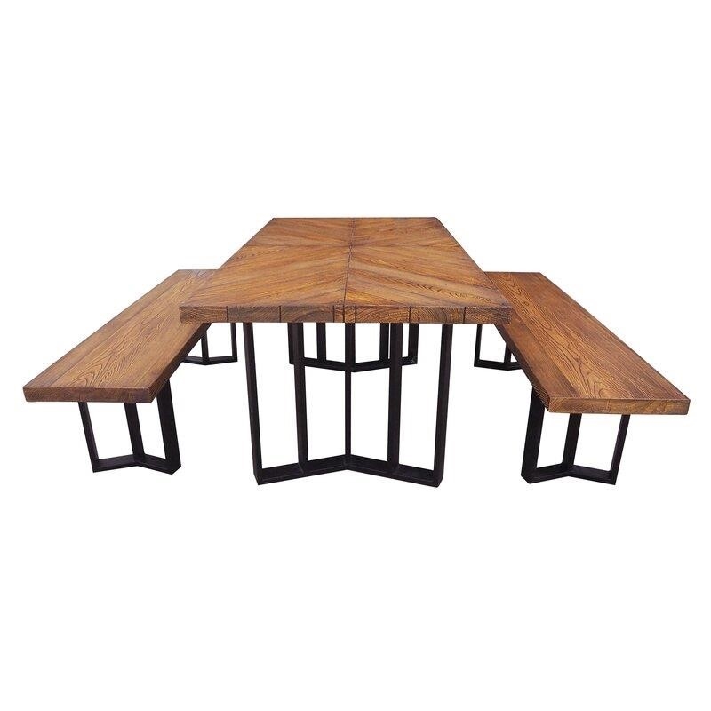 Bohon Rectangular 70'' Long Picnic Table
