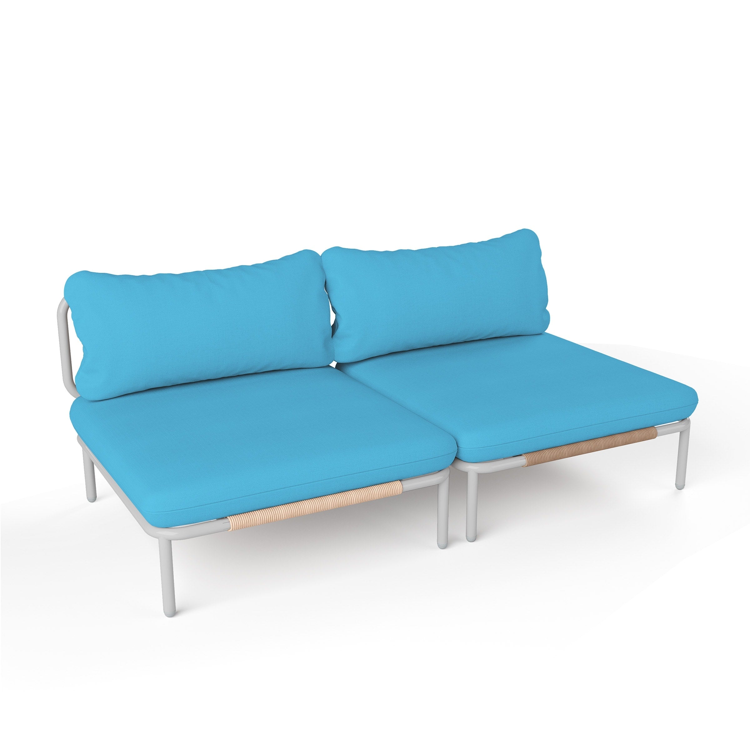 Outdoor Cushioned Sectional Sofa Chat Set Patio Furniture Conversation Set, Free Combination