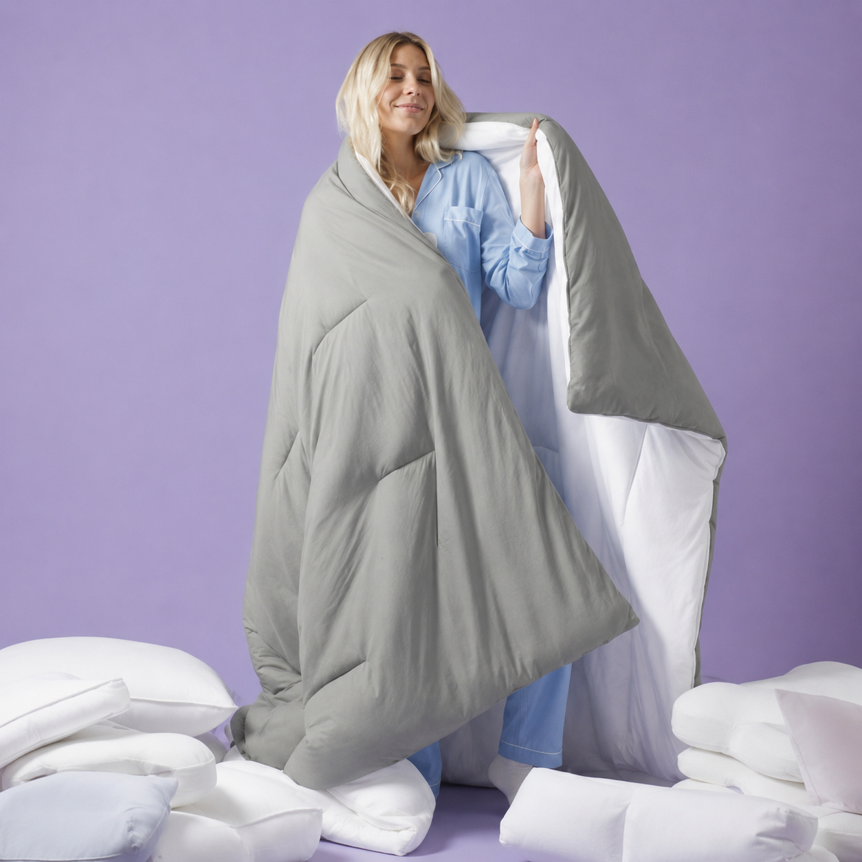 Flash Sale💥Double-Stuffed Vegan Fill All-Season Comforter – Ultra Soft & Cozy Cloud-Like Bedding