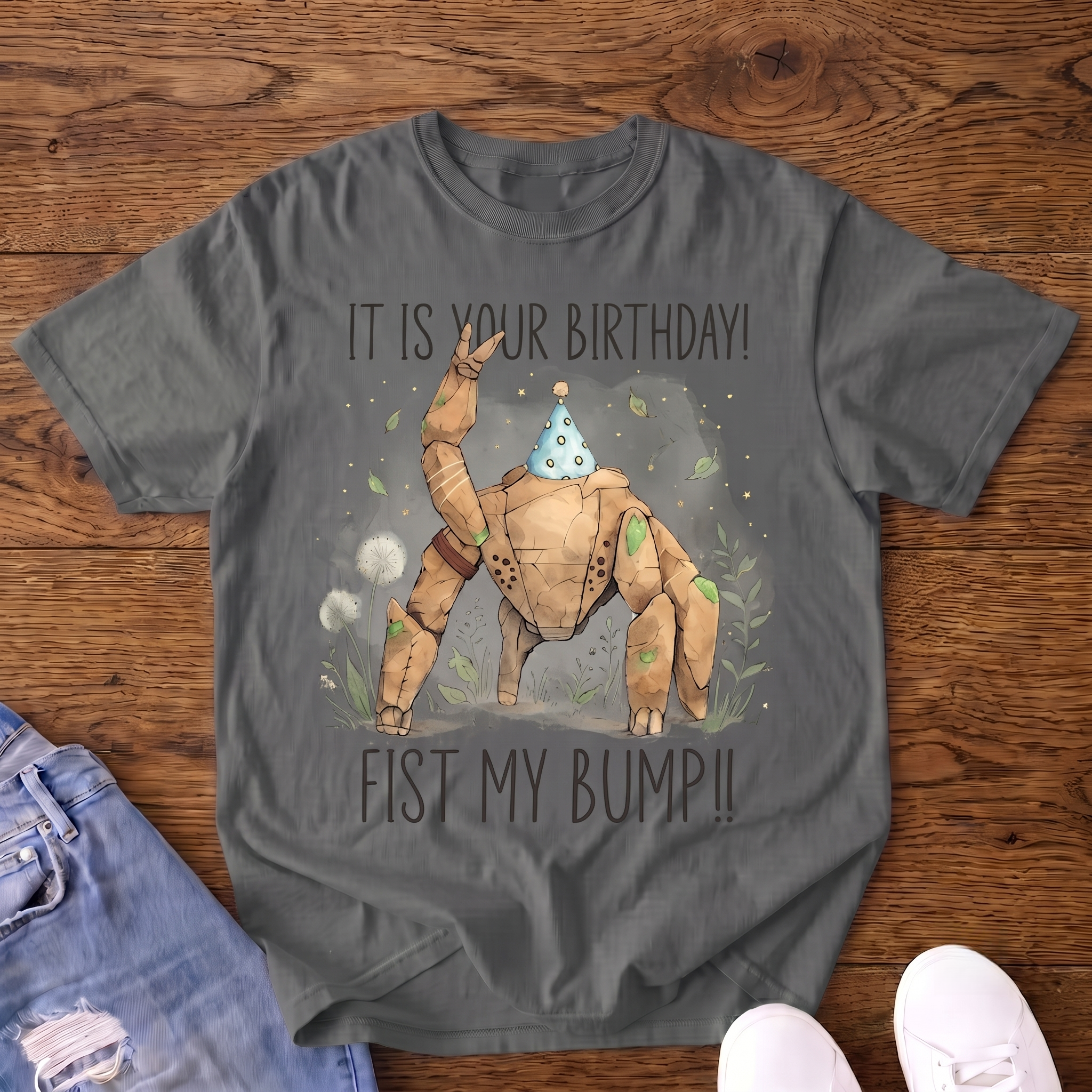 Rocky Inspired Birthday Fist Bump Golem VintageT-shirt