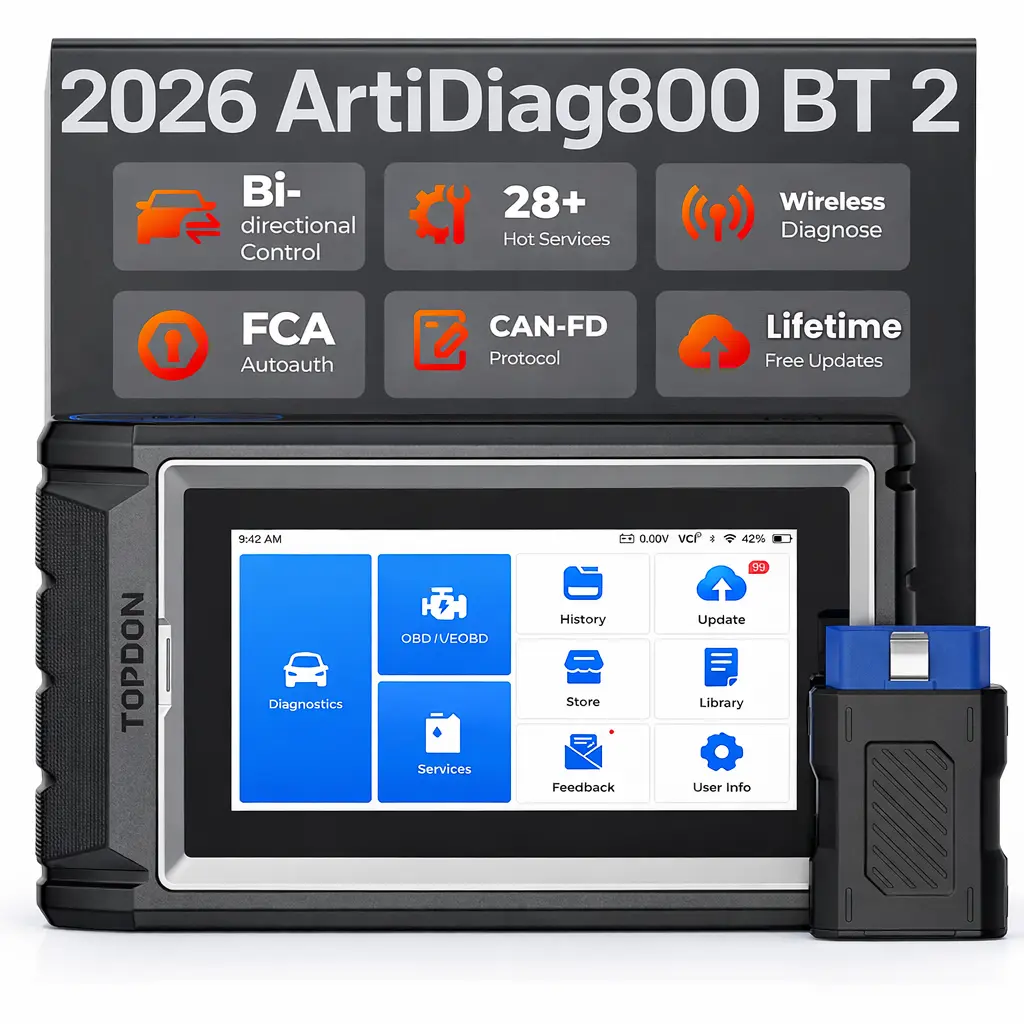 Bidirectional OBD2 Scanner, All System Automotive Diagnostic Tool, 28+ Reset Services, Lifetime Free Update