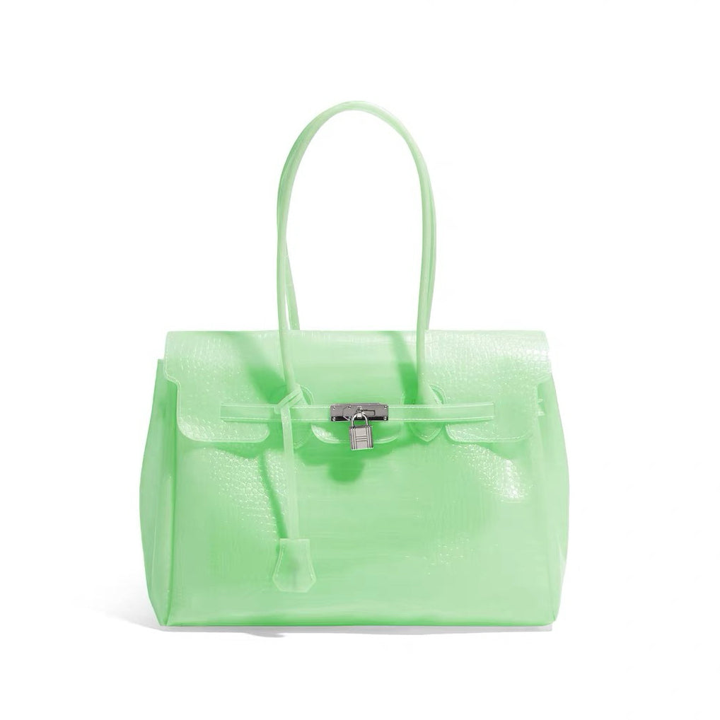 Girly Crocodile Jelly Tote Shoulder Bag
