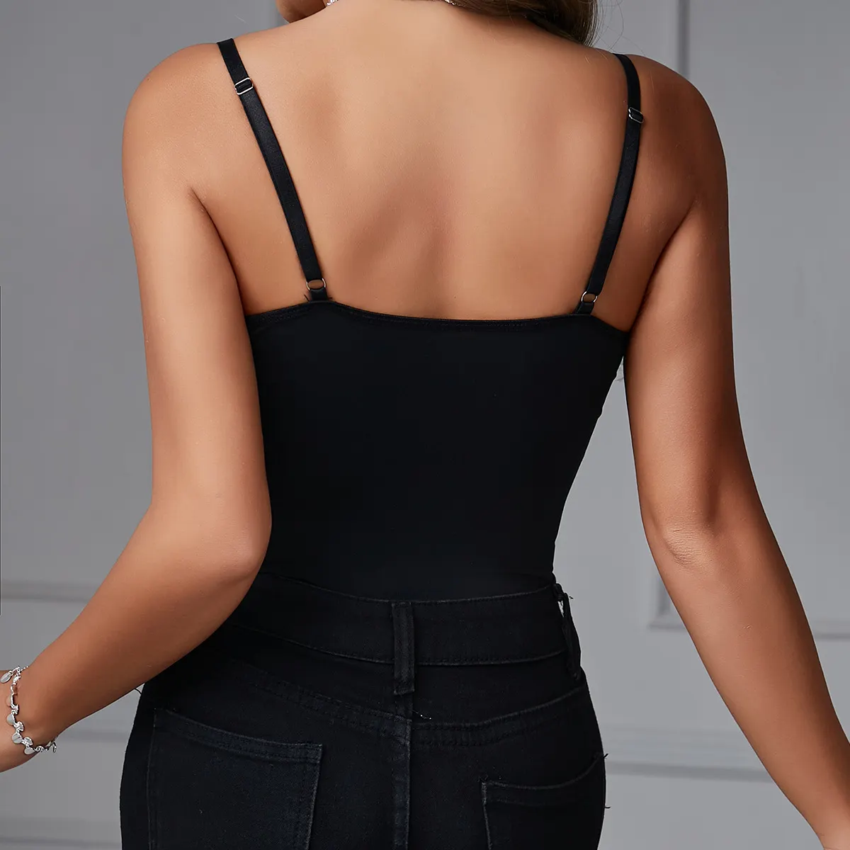 Floral Print Embroidery Bustier Corset Bodysuit