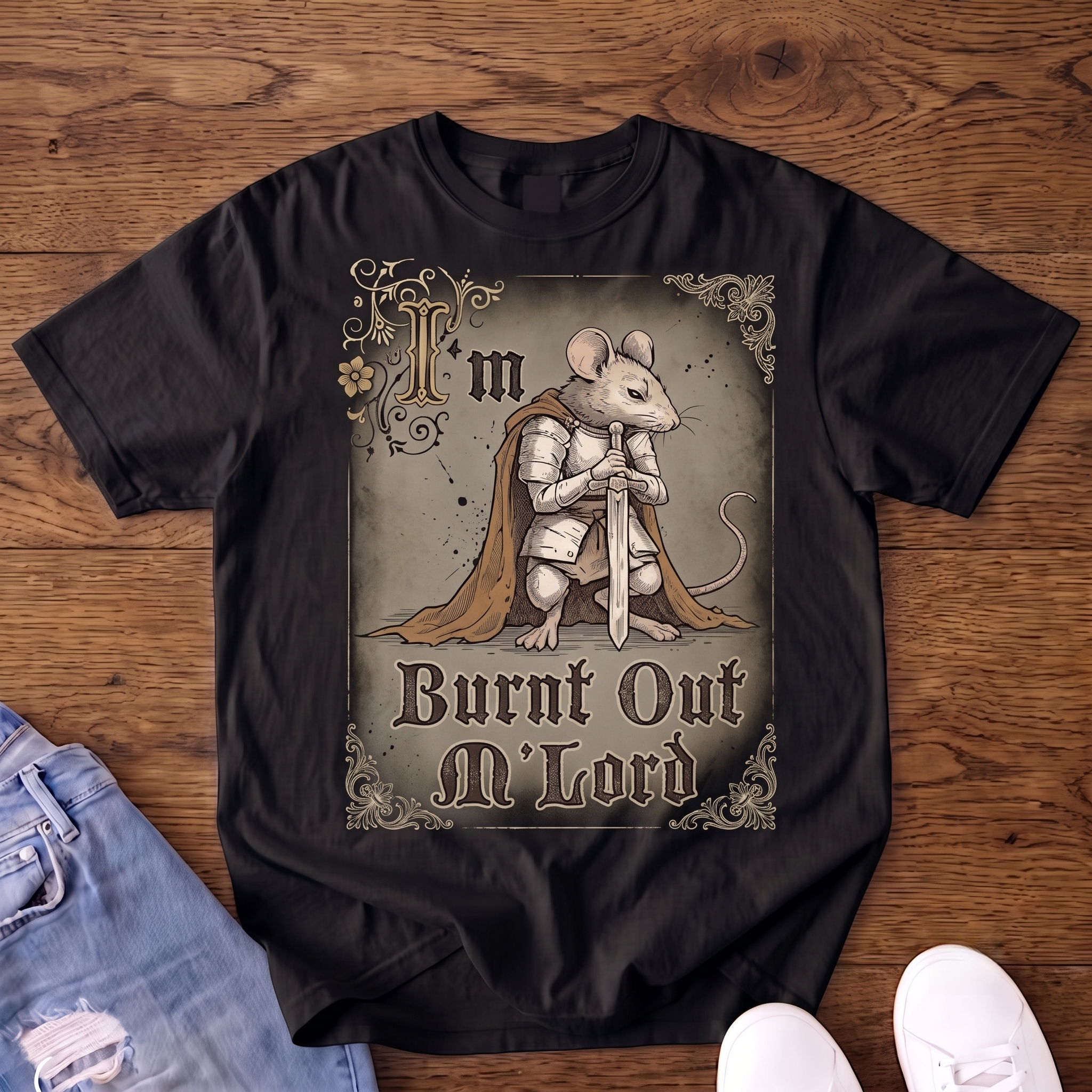I'M Burnt Out Mouse Knight VintageT-shirt
