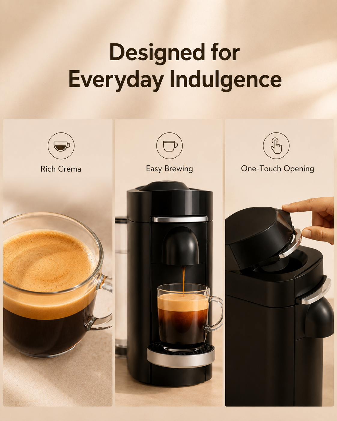✨ Deluxe Coffee & Espresso Maker with Milk Frother – Titanium Finish, 110V